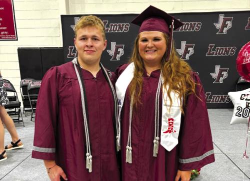 Brody Schoettlin and Jordyn Hunger, both graduates from Fayetteville High School.