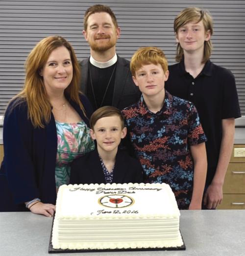 Pastor Beck at Holy Cross Lutheran in Warda recently celebrated his 15 year anniversary of being ordained as a Lutheran Minister.