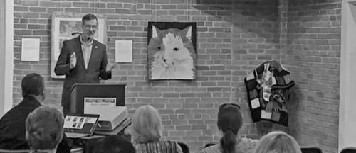 Mark Lambert will be doing an encore Gallery Talk about his late wife, Mary Ann Vaca Lambert’s work, on Saturday, July 1 - “The Legacy of Mary Ann Vaca-Lambert”. Most of Mary Ann’s art quilts were inspired by nature ... some are actually 3-D. Free admission at 2 p.m., talk at 3 p.m. Come early to reserve a seat.