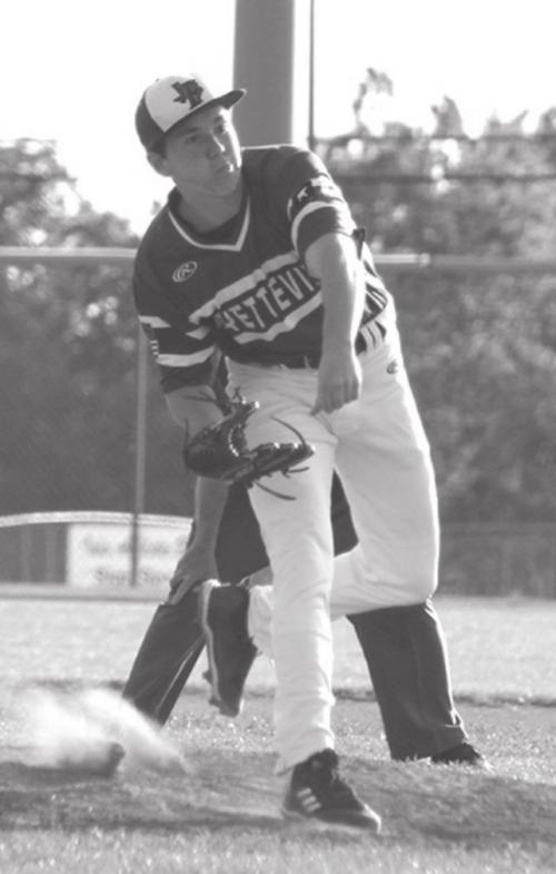 Fayetteville’s Reid Gross struck out nine as he pitched the Lions to a win over Iola Tuesday. Photo by Amy Fritsch