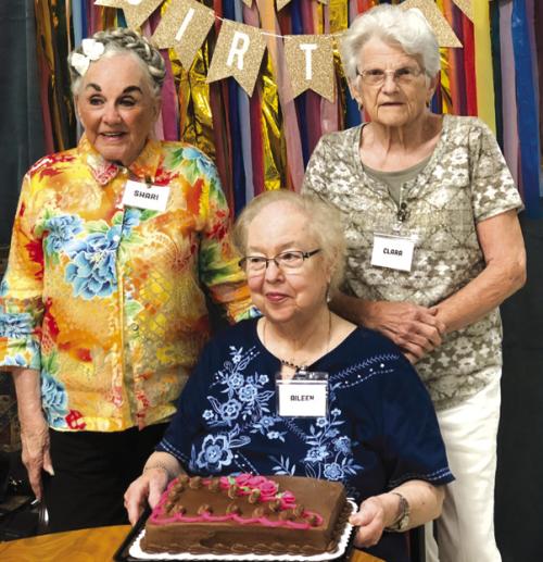 Recent birthday celebrants at Senior Connections: Shari Brady, Aileen Kasper, and Clara Christ.