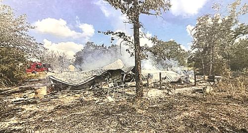 A recently-remodeled home on US 77 north of La Grange burned down Sunday morning, Aug. 10.