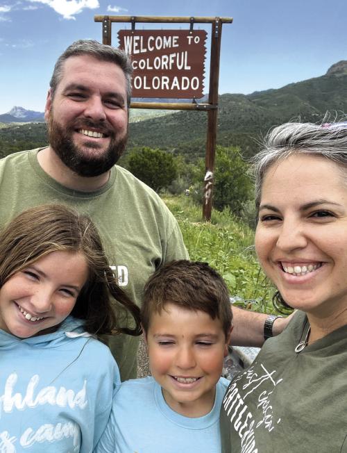 Martin and Lora Cherry along with their children Caroline and Mitchell enjoyed the cooler Colorado weather recently.