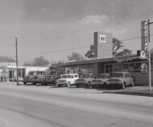 Rosenberg-Todd IH &amp; Pontiac Dealership in 1965