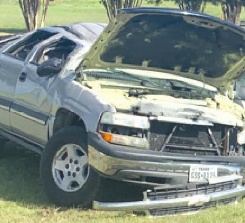 This 2004 Chevrolet Tahoe came to rest near the Smithville Airport after a 17-year-old male led officers on a pursuit.