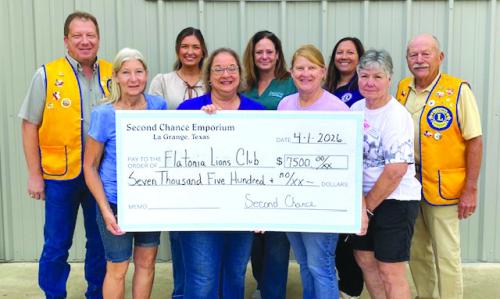 Second Chance Emporium Donates to Flatonia Lions and Mary Gray Foundation