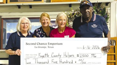Second Chance Donates to Fayette County Helpers