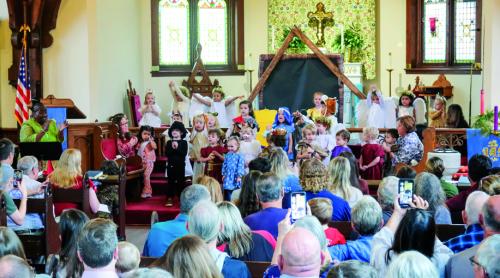 Parents and family members packed the inside of St. James Episcopal Church in La Grange on Tuesday for the St. James Preschool’s Christmas Play. The play told the story of Jesus’ birth through music and singing. Afterwards, preschoolers and their family enjoyed lunch in the parish hall. Staff photo by Andy Behlen