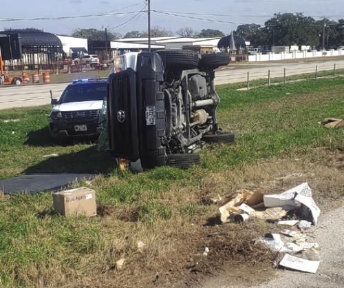 Austin Pursuit Ends When Vehicle Flips in Fayette Co.