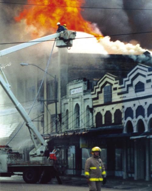 Frankie was assistant chief of the La Grange Volunteer Fire Department on March 8, 2000, when a massive fire destroyed four businesses in downtown La Grange. When huge flames and smoke billowed from the Old Lester Hotel on West Colorado Street, every volunteer fire department in Fayette County, plus Weimar, was on the scene providing mutual aid, as well as a Fayette Electric Cooperative bucket truck.