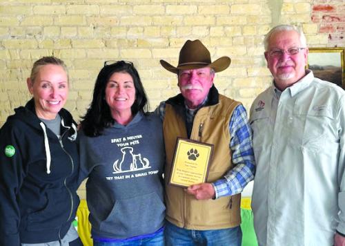 Pictured from left: April Pierson, Director, Teresa Brown, Executive Director, Tom Zapata, Frank Reichert, BOD President.