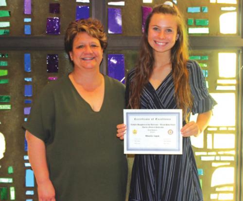 Mikaylee Supak from La Grange High School received $750 and her mother is Renee Supak.