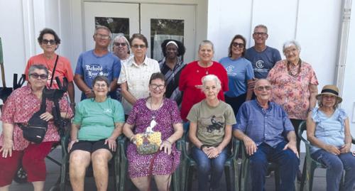 Senior Connections had a wonderful time at Heritage Fest at the Czech Heritage center in La Grange. Members enjoyed a carriage ride, Polka music, touring the buildings and spending time together. Pictured front from left: Carolyn Moore, Jonell Vasek, Bernie Gillings, Debbie Price, Frank Lafferty, and Manuela Ruelas; back row: Stephanie Shroyer, Gary Pauler, Kathy Carpenter, Alice Fajkus, Darlene Williams, Annette Jasek, Cynthia Trojacek, Greg Trojacek and Cyntia Meyer. Photo by Gary Carpenter