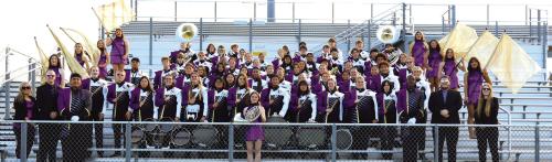 The La Grange High School band has been rehearsing eight hours a week after school to prepare for their show called “Embracing Life.” Photo by Lucy Carr
