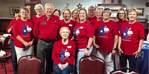 Members pose with Joe Ramirez, District 13 TRTA president.