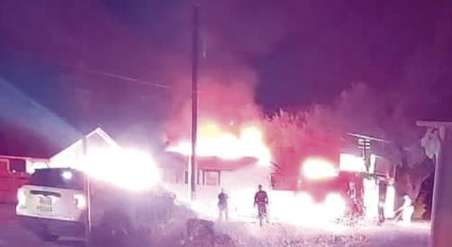 A home belonging to Eva Caine burned on Camp St. in La Grange Sunday night. The family escaped the fire unharmed but the home is believed to be a complete loss.