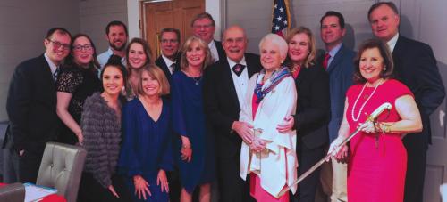 John “Jack” Frithjof Elvig was this year’s honored marine. He is pictured center with his wife and family in attendance.