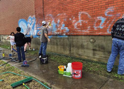 Graffiti Artist Caught (and His Work Cleaned Off) Even Before He Left Town