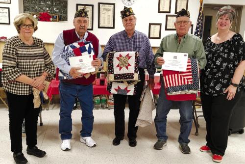 CVQG Presents Quilts of Valor to Veterans
