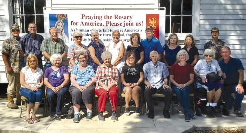 St. John Catholic Church, Fayetteville and St. Mary’s Catholic Church, Ellinger held a Public Square Rosary Rally in Fayetteville sponsored by America Needs Fatima. This was one of over 22,500 rallies that took place all across the United States.