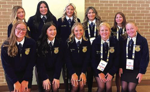 La Grange High School FFA officers at the state convention in Fort Worth earlier this year.