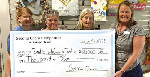 Second Chance Donates $10,000 to Theatre