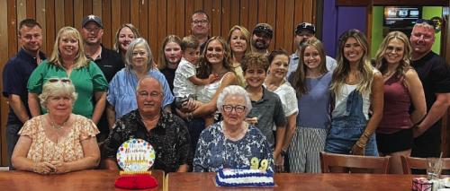Bernice Kollaja turned 99 on Aug. 8. She’s shown here at her party as part of five generations of the Kollaja family.