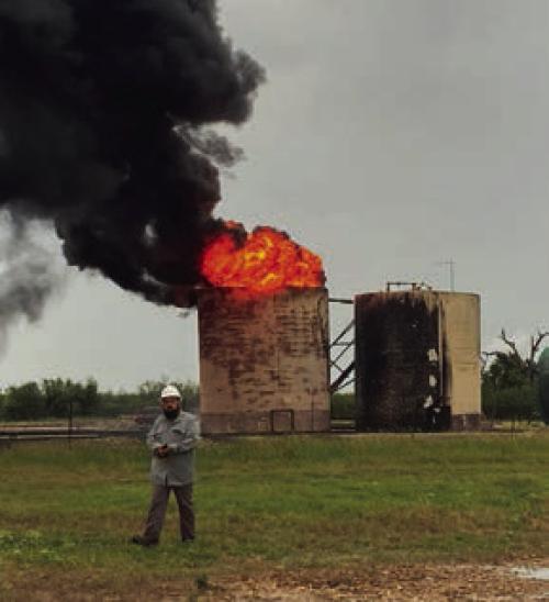 Lightning Strikes Oil Tank Near Fayetteville
