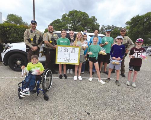 The Rising Stars 4-H Club of Fayette County had a bake sale on April 19 and donated the left over goodies to the Fayette County Sheriff’s Department.