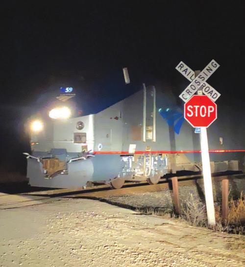 Amtrak Passenger Train Rolls Through La Grange, West Point & Muldoon
