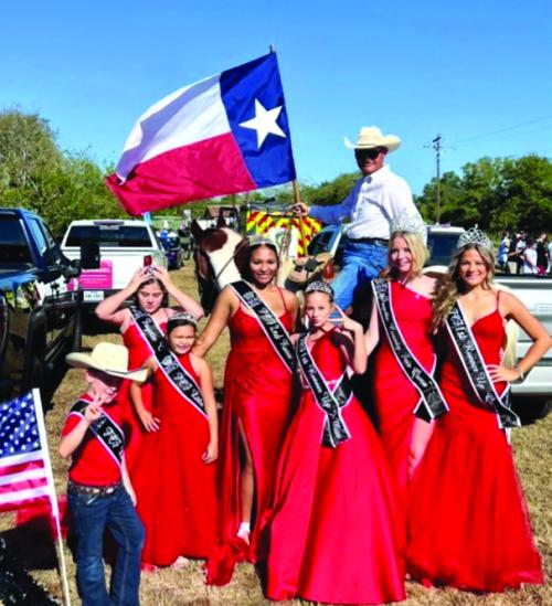 The Fayette County Fair Royalty Court getting ready for a parade last year.