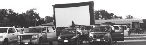 Big Crowd Shows Up for First Drive-in Movie Night