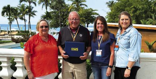 Featured in the photo from left to right are Mary Ann Hatfield, Dr. Larry Hatfield, Glenda Johnson, and Donna Cooper.