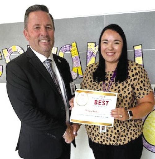 Brittni Keilers was named the best La Grange Elementary School Teacher.