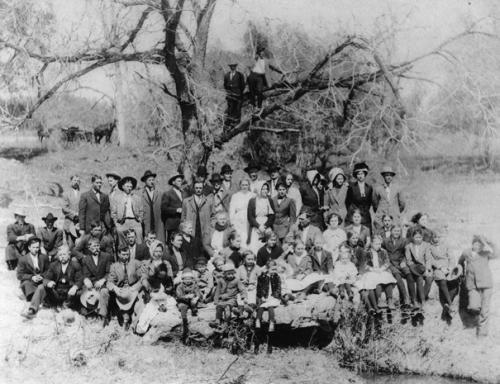 This photo of an Osage Camp Meeting on March 15, 1912 is just one of numerous historical photos in A Good Place to Rest: A History of the Osage Community Cemetery and Early Harvey’s Creek Settlers, first printed in 2018 as a fundraiser for the cemetery association.