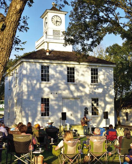 The scenic Fayetteville courthouse square.