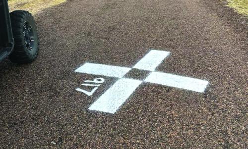 The strange markings that appeared on county roads are related to an update of the airport layout plan at Fayette Regional Air Center.