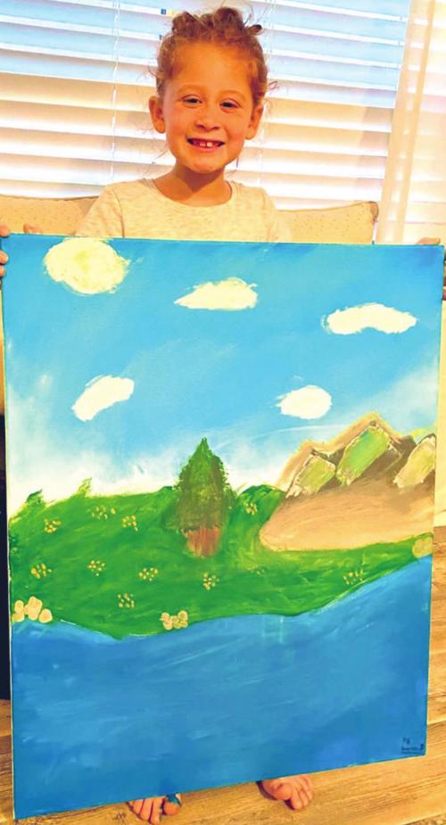 Artwork by contestant Quinn Harper De La Rosa, 8 years old, Hallettsville.
