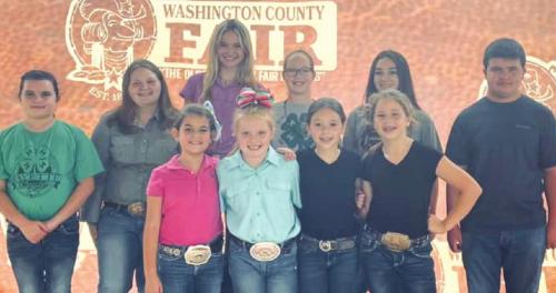 Pictured front from left is: Adalyn Carrales, Kaisley Janecka, Alexis Berckenhoff, and Addison Berckenhoff; back row: Tegan Sullivan, Brealey Nieto, Kaelan Freytag, Paige Carruthers, Karely Freytag, and Logan Poncik.