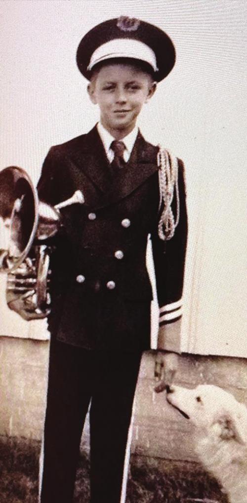 In the sixth grade, Lee Mueller joined the La Grange high school band because it was short of musicians.