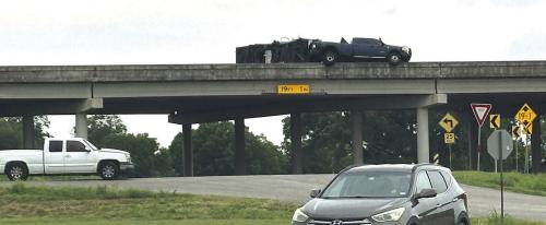 Truck Wrecks, Left Hanging On Bypass Friday