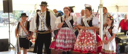 Texas Czech Slovak royalty on hand for the opening ceremonies.