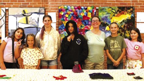Pictured at the ARTS Needle Felting Camp were (from left) Isabella Matula, Lauren Lloyd, Makenna Emmel, Alice Schwanke, Keri Gabriele, Brylee Brugger, and Dorothy Schwanke