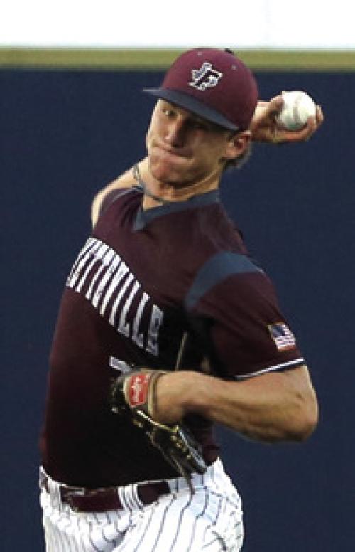 Jack Schley was the starting pitcher for Fayettville Saturday. Photo by Ken Sury