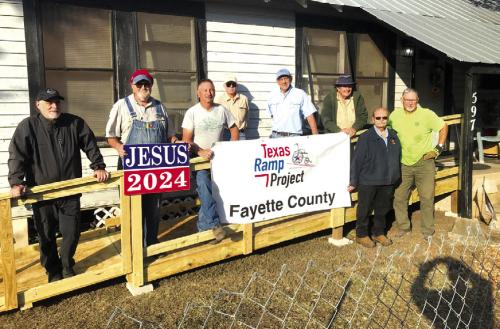 On Oct. 17, Fayette County Texas Ramp Project volunteers built a 24 ft. ramp on Logan Lane in La Grange.