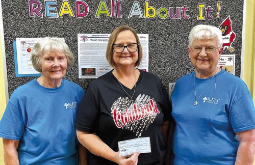 St. Anne’s KJZT Society No. 4 Praha donated $1,235 to St. Rose of Lima Catholic School on Friday, Nov. 11. The donation was raised through a no bake sale held on Labor Day weekend and from matching funds received from the State KJZT Office in Austin, as a Community Fund Raiser under the Fraternal Program. Those present for the donation include Left to Right: Georgia Cerny, Principal Rosanne Gallia, and Patricia Masek.
