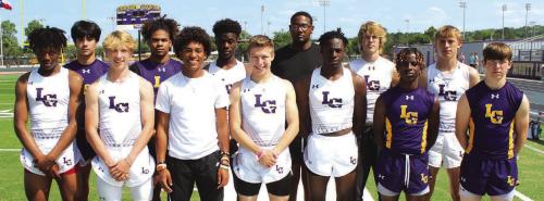 La Grange regional qualifers – Left to right: Front Row: LeKavion Broussard, Austen Diggs, Jaden Williams, Clayton Knapik, C.J. Davis, Jordyn Murray, Cordale Knapik; Back row: Julian Sherman, Bravion Rogers, Phillip Arceneaux, Jaren Woods, Clifton Cooper and Jacob Chovanetz. Not pictured, Andrew Faske. Photo by Jeff Wick