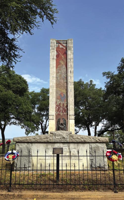 The monument on Monument Hill above La Grange, honors Texas Revolutionary heroes buried there.