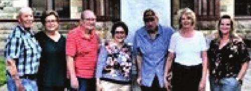 The members of the Fayette County Parkinson’s Support Group enjoy visiting and being thought of as a club. Many of the members pictured were original members when the group was formed three years ago. Pictured are (L to R): Russell Hensel, Kathy Hensel, Charles Hebert, Sylvia Hebert, Larry Levien, Linda Levien, and Loren Rawlings, a counselor who has been working with the group for the past three months.