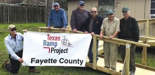 On Feb. 18, Fayette County Texas Ramp Project volunteers built this 32 foot ramp on E. 3rd St. in Flatonia.
